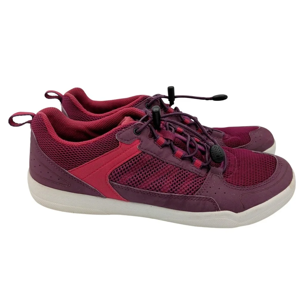 ECCO Aqua Sport Amphibia Shoes Womens 10 10.5 41 Burgundy Mesh Gorpcore Sneakers